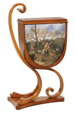 Unusual sewing or music cabinet in Biedermeier style, - Starožitnosti (Nábytek, Sochařská díla, Sklo, Porcelán)