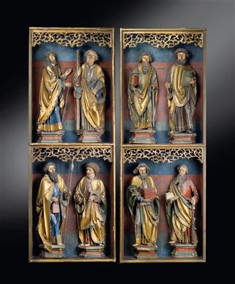 Zwei neugotische Altarflügel, - Antiquitäten (Möbel, Skulpturen, Glas und Porzellan)