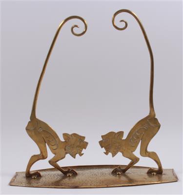 1 Paar Affen als Schildhalter, - Winter-Auktion (Antiquitäten, Bilder, Möbel, Teppiche, Design)