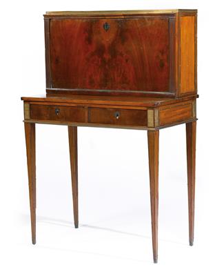Eleganter klassizistischer Kabinettschreibsekretär, - Winter-Auktion (Antiquitäten, Bilder, Möbel, Teppiche, Design)