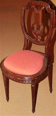 Satz von 4 Sesseln im Louis seize Stil, - Winter-Auktion (Antiquitäten, Bilder, Möbel, Teppiche, Design)