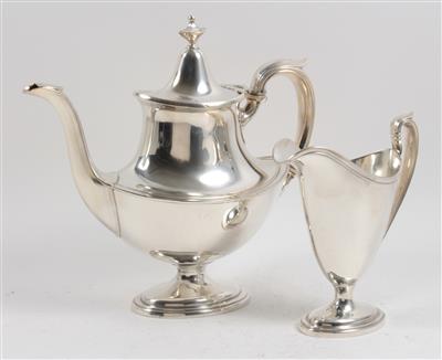 Amerikanische Teekanne und Gießer, - Antiquitäten & Bilder