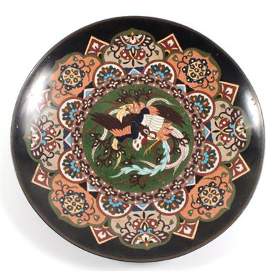 Cloisonné-Teller, - Antiques and Paintings