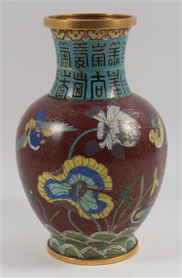 Cloisonné-Vase, - Starožitnosti, Obrazy