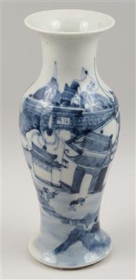 Blau-weiße Vase, - Starožitnosti, Obrazy