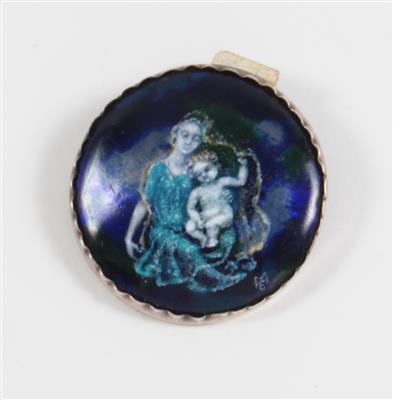 Emil Meier, Brosche mit Madonna mit Kind, - Antiquariato e Dipinti