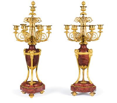 Pair of grand candelabras, - Oggetti d'arte