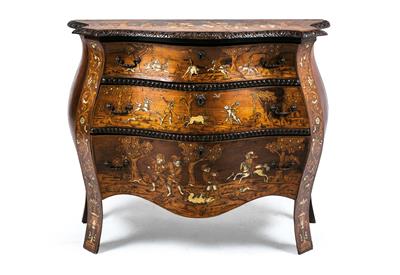 Outstanding intarsia chest of drawers, - Starožitnosti (Nábytek, Sochařská díla)