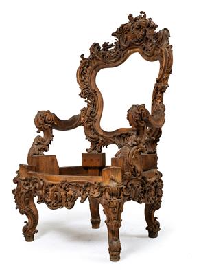 Very large armchair, or throne chair, - Starožitnosti (Nábytek, Sochařská díla)