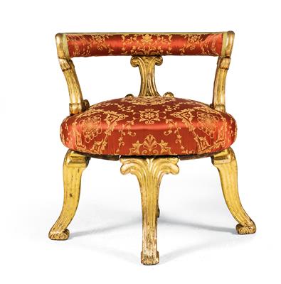 Pair of Italian armchairs, - Works of Art (Furniture, Sculptures, Glass, Porcelain)