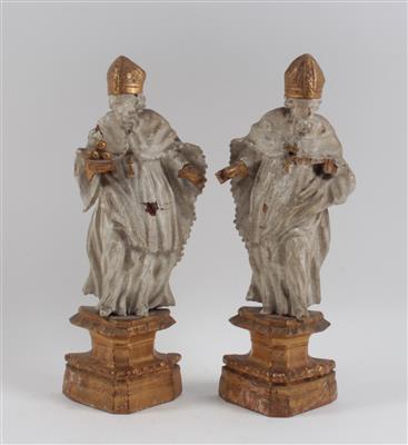Hl. Nikolaus und Hl. Augustinus, - Antiquariato e Dipinti