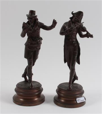 Zwei Bronzefiguren, - Starožitnosti, Obrazy
