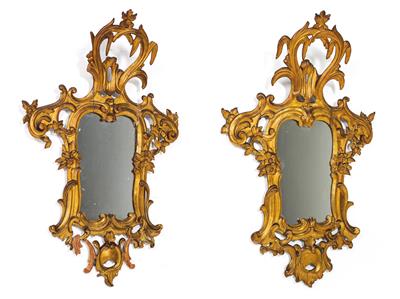 Paar Salonspiegel, - Saisonabschluß-Auktion Bilder Varia, Antiquitäten, Möbel, Teppiche und Design