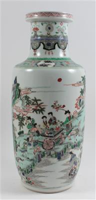 Famille verte Rouleau Vase - Summer-auction