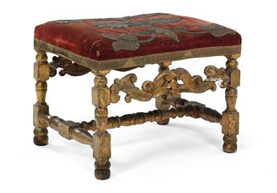 Hocker bzw. Tabouret im Frühbarockstil, - Summer-auction