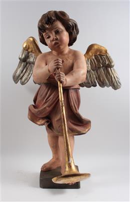 Paar stehende Engel mit Posaune, - Summer-auction