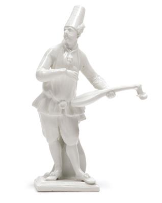 Pulcinella mit Mandoline aus der "commedia dell'arte", - Asta estiva