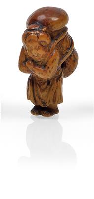 Netsuke der Okame mit Pilz - Letní aukce