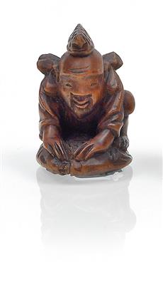 Netsuke des Ebisu mit Meerbrasse - Sommerauktion - Bilder Varia, Antiquitäten, Möbel/ Design