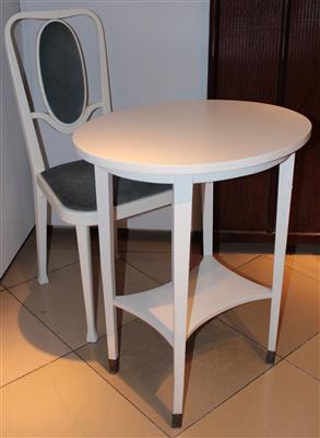Ovaler Tisch und 1 Sessel, - Summer-auction
