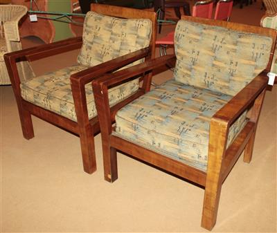 Paar Art Deco Fauteuils, - Summer-auction