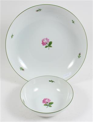 6 kleine Salatschalen, 1 Schüssel, - Summer-auction