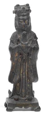 China: Bronze-Figur eines taoistischen Priesters, - Summer-auction