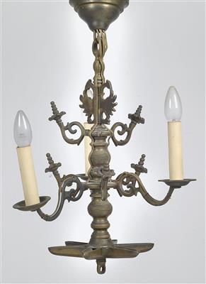 Deckenampel mit Öllampe, - Sommerauktion - Bilder Varia, Antiquitäten, Möbel/ Design