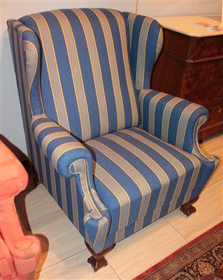 Patent-Ohrenbackenfauteuil, - Antiques and Paintings