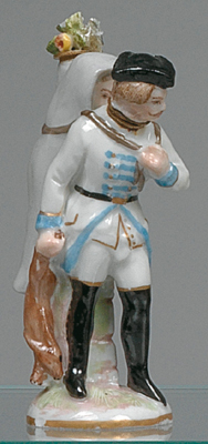 Soldat- und Mädchenflacon, - Antiques and Paintings