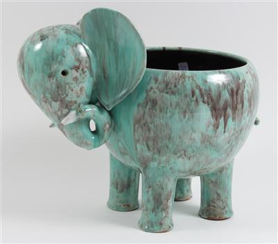 Elefanten-Blumenübertopf, - Antiquitäten & Bilder