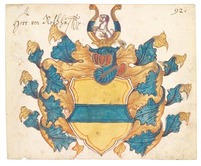 Wappenillustration, 18. Jahrhundert - Antiquitäten & Bilder