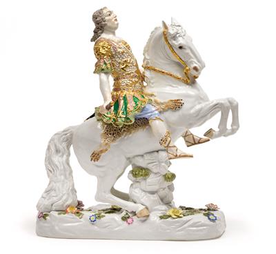 "Reiterdenkmal für August III.", - Antiquitäten (Möbel, Skulpturen, Glas und Porzellan)