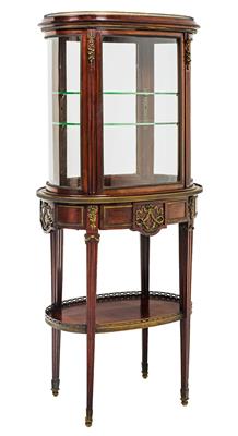 Freestanding oval table vitrine, - Works of Art (Furniture, Sculpture, Glass and porcelain)