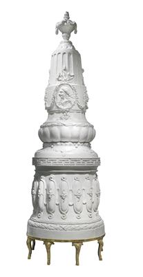 A tiled stove from a Viennese aristocratic house, - Oggetti d'arte (mobili, sculture, Vetri e porcellane)