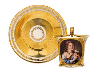 Lorenz Herr cup and saucer, - Oggetti d'arte (mobili, sculture, Vetri e porcellane)