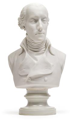 A portrait bust of a young gentleman, - Starožitnosti (Nábytek, Sochařská díla, Sklo, Porcelán)