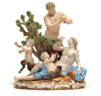 A satyr group, - Works of Art (Furniture, Sculpture, Glass and porcelain)