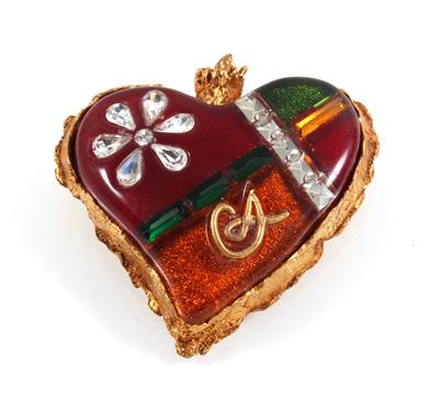 Herz Brosche oder Anhänger, - Saisoneröffnungs-Auktion Antiquitäten & Bilder & Möbel und Design