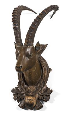 Jagdtrophäe Steinbock, - Antiques and Paintings