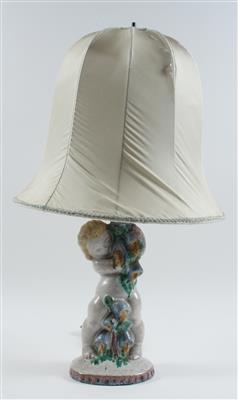 Tischlampe mit Blumenputto, - Antiquariato e Dipinti