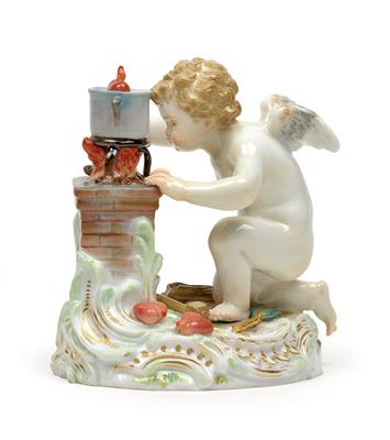 ‘Cupid gently cooking hard hearts’, - Oggetti d'arte (mobili, sculture, vetri e porcellane)