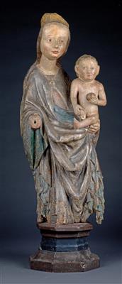 Gothic Madonna and child, - Starožitnosti (Nábytek, Sochařská díla, Sklo, Porcelán)
