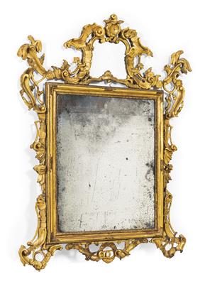 Large Rococo wall mirror, - Starožitnosti (Nábytek, Sochařská díla, Sklo, Porcelán)