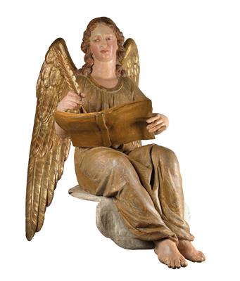 Large late baroque angel, - Starožitnosti (Nábytek, Sochařská díla, Sklo, Porcelán)