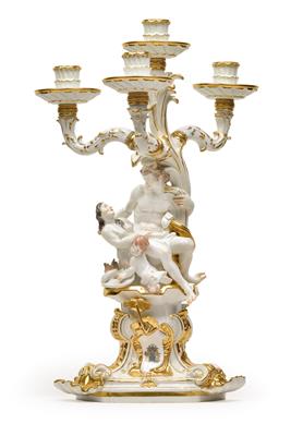 A large table lamp with coat-of-arms of the aristocratic Flemish Kerchove family, - Starožitnosti (Nábytek, Sochařská díla, Sklo, Porcelán)