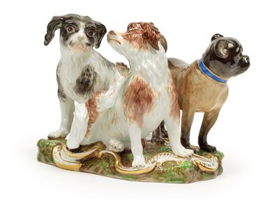 A group of dogs, - Starožitnosti (Nábytek, Sochařská díla, Sklo, Porcelán)