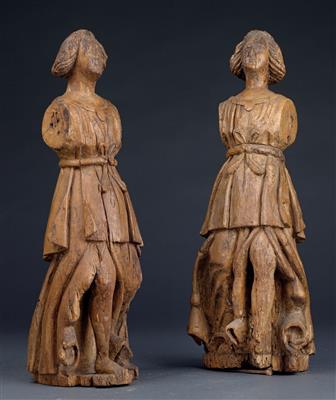 Pair of walking angels, - Starožitnosti (Nábytek, Sochařská díla, Sklo, Porcelán)