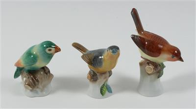 3 Vögel, - Saisoneröffnungs-Auktion Antiquitäten & Bilder