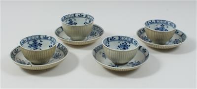 4 Koppchen mit Untertassen, Meissen um 1750 - Antiquariato e Dipinti